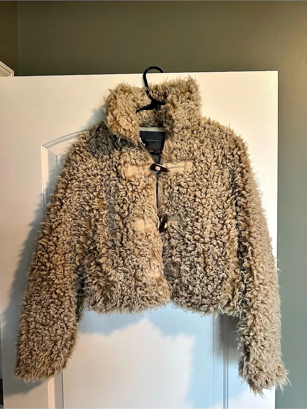 Anthropologie By Anthropologie Toggle Sherpa Jacket Teddy Brown